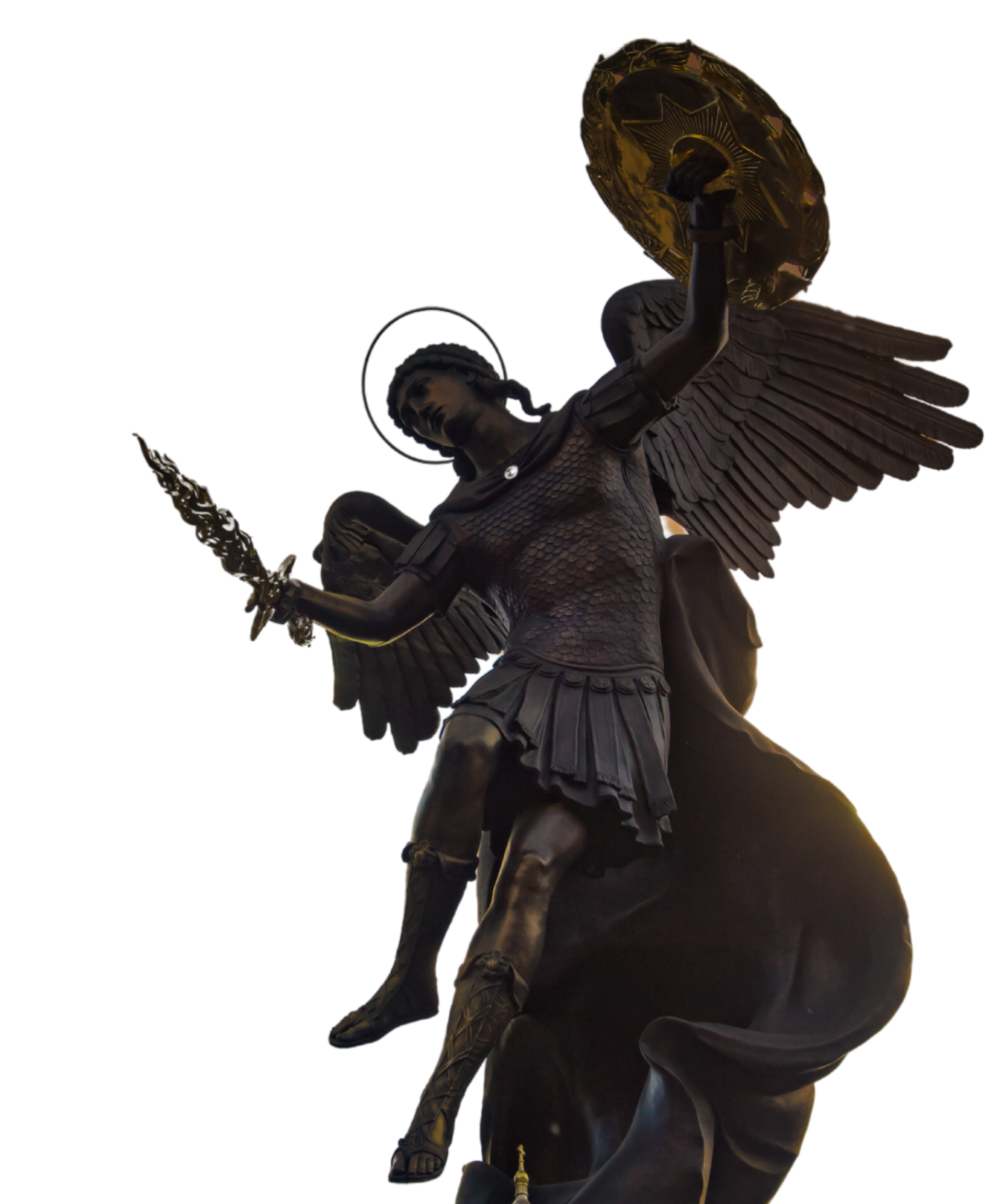 elegant angel statue in tranquil cemetery setting